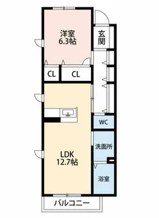 Friendly【104号室】の間取り