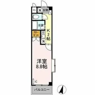 タイムD2【2301号室】の間取り