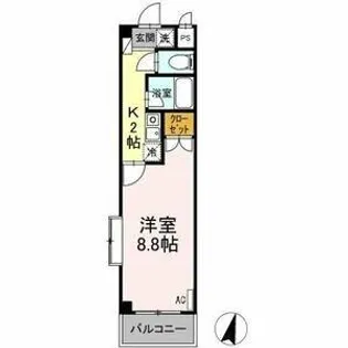 タイムD2【2322号室】の間取り