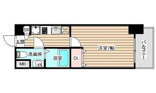 ラクラス福島野田【14階】の間取り