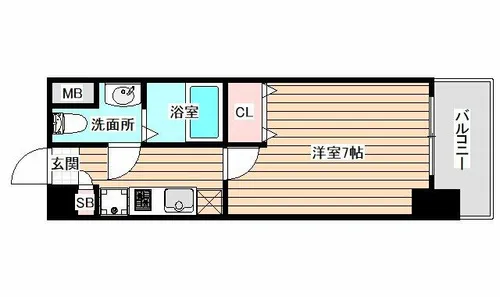 ラクラス福島野田【7階】の間取り