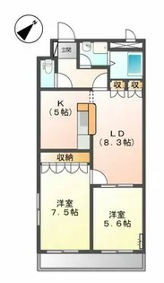 パレット伏見【2階】の間取り