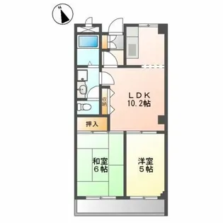 グリックユキモト【2階】の間取り