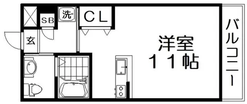 シャンテー御殿山2番館【6階】の間取り