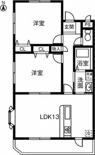 リネット中野マンション【203号室】の間取り