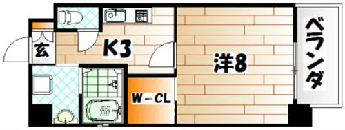 ハーヌルNakai【2階】の間取り