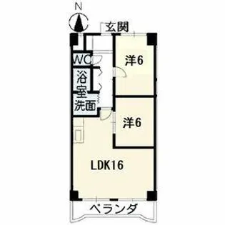 石照マンション花池【2階】の間取り