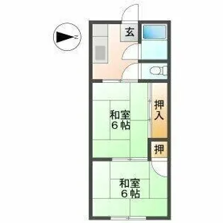 民アパート【103号室】の間取り