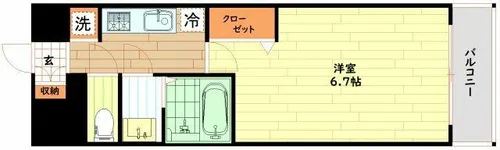 プレサンス海老江ジャルダン【6階】の間取り