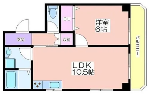 グランドール住之江【7階】の間取り