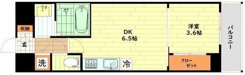 セレニテ北久宝寺【9階】の間取り