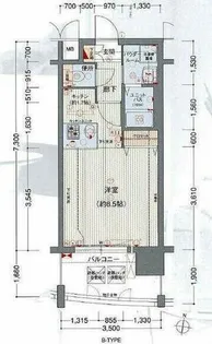 プレサンス名古屋駅前ヴェルロード【7階】の間取り