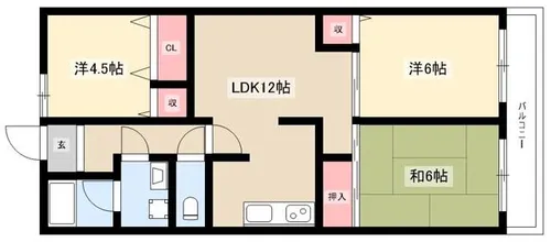 ダイアパレス喜多山【402号室】の間取り