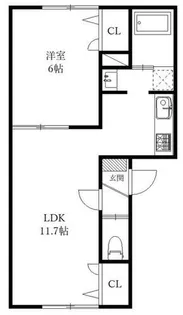 Shapani【101号室】の間取り