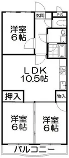 グランデール中宮【3階】の間取り