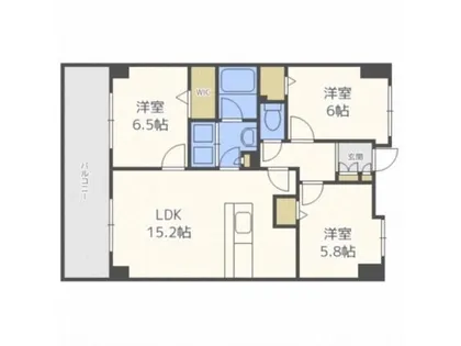 ホーリーフォート南平岸【1階】の間取り
