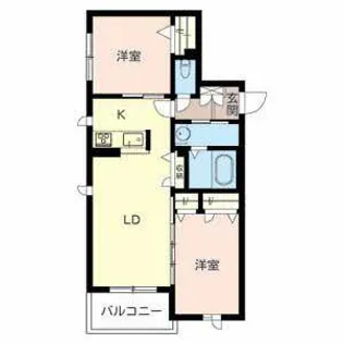 シャーメゾン新石切【0201号室】の間取り