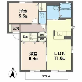カサグランデ【A102号室】の間取り