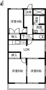 寿々やマンション間々原408号室【408号室】の間取り
