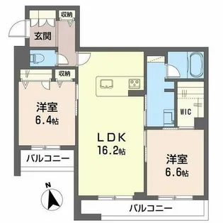 シャーメゾンフゥ【0201号室】の間取り