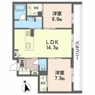 シャーメゾンフゥ【0202号室】の間取り