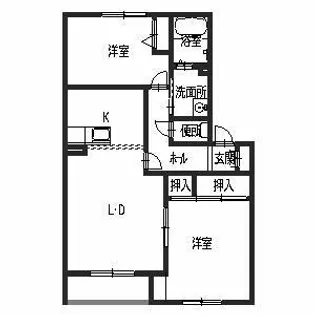 サウス・サンティーナ【0201号室】の間取り