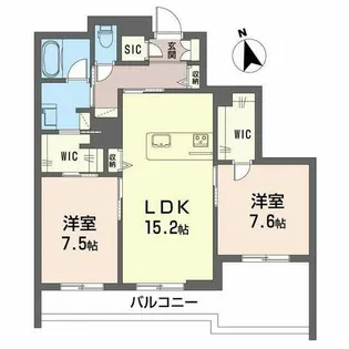 シャーメゾンフゥ【0303号室】の間取り
