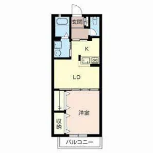 ベルデメゾン【B202号室】の間取り