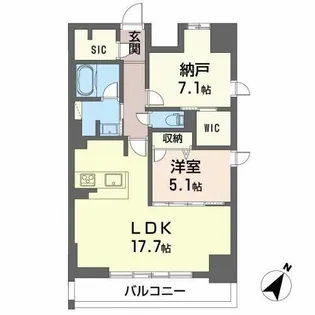 サニープレイス大阪港【0412号室】の間取り