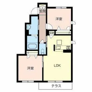 Bloom Stage 狭山【0101号室】の間取り