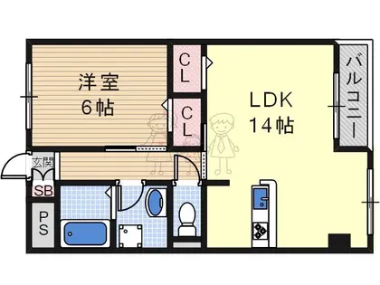 第五ハイムゆり【4階】の間取り