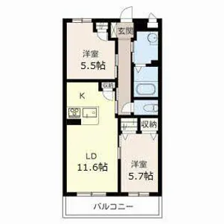 サンブリエ西明石【0202号室】の間取り