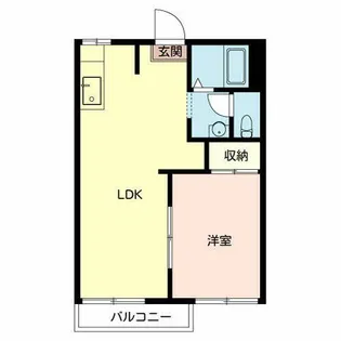 コーポレークヒル【0203号室】の間取り