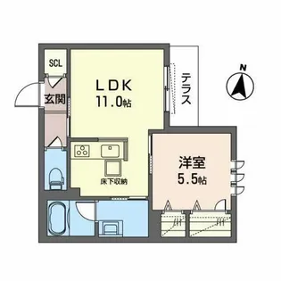 シャーメゾン TG Ecrarge【0101号室】の間取り