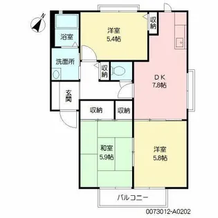 ディアス貴船台【2階】の間取り