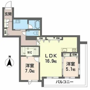 シャトーグラン【0301号室】の間取り