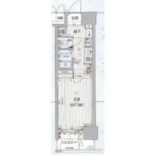 1Kの間取り画像