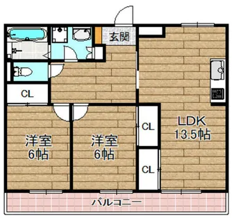 アニマン高槻阿武山【305号室】の間取り