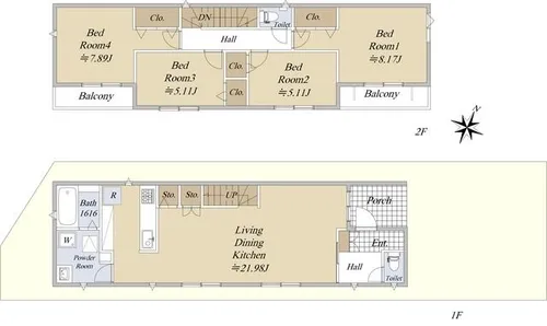 福岡県福岡市南区井尻3丁目【一戸建】の間取り