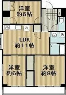 グランドール須崎【4階】の間取り