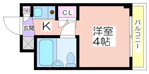 グランビルド平林【4C号室】の間取り