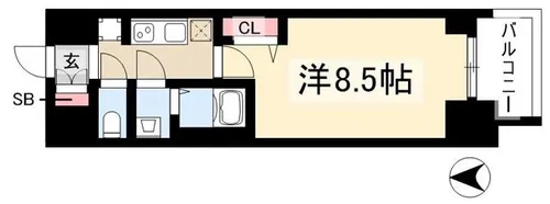 プレサンス大曽根駅前ファースト【4階】の間取り