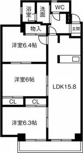 3LDKの間取り画像