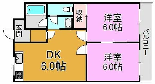 エイチ・ツー・オー高井田Ⅱビル【8階】の間取り