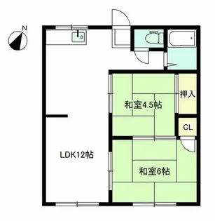 パークハイツ杁ヶ島【103号室】の間取り