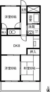 フラワー松本Ⅲ【302号室】の間取り