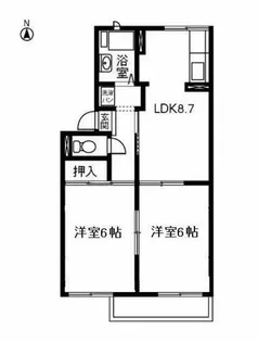 コーポ春日【203号室】の間取り