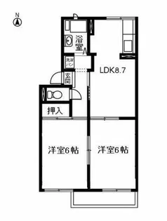 コーポ春日【202号室】の間取り