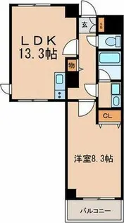 ヴァンキッシュ【4階】の間取り