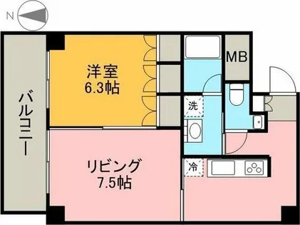 TACHIBANA BOX24【8階】の間取り